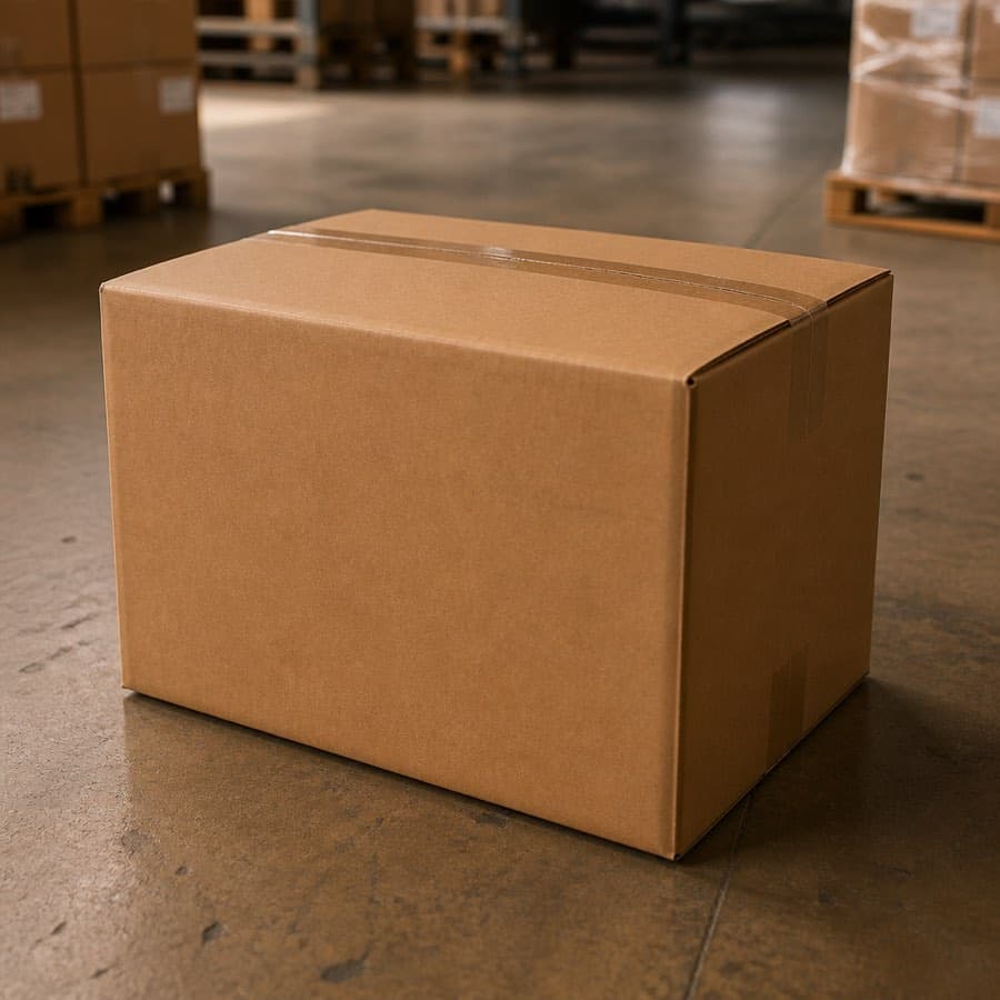 Caja de cartón sellada lista para envío